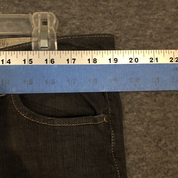 BISOU BISOU Womens Jeans 16 Mid-Rise Bootcut Blueish Gray Denim Stretch - Picture 8 of 11